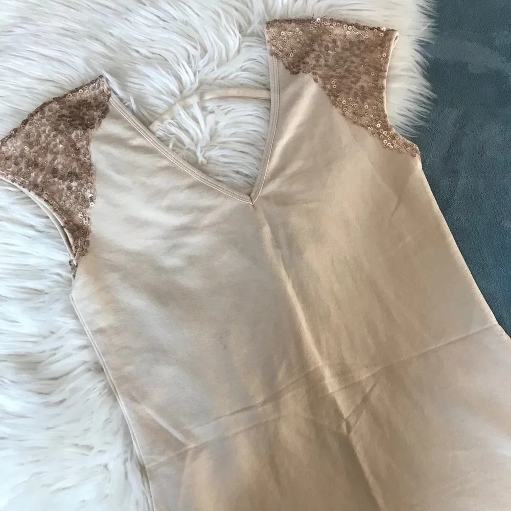 others follow sequin pale shift dress.